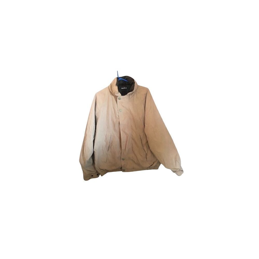 Nautica Vintage Beige Jacket Men's Size Large Mid-Length Casual Solid